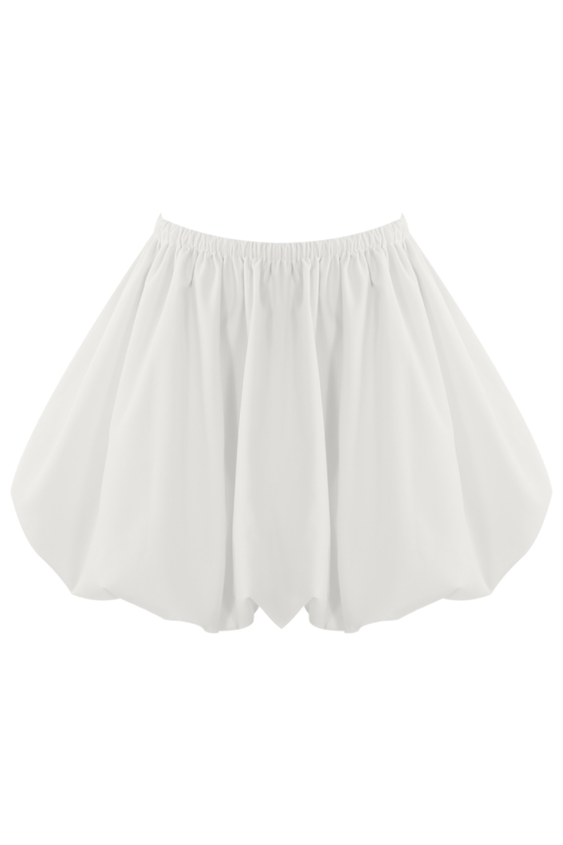 Bubble Mini Skirt White